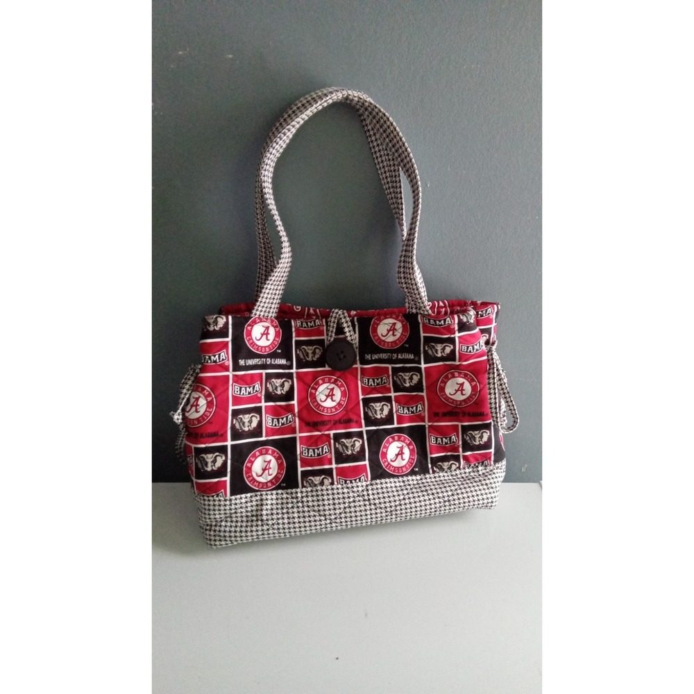 Alabama Crimson Tide Tote Bag Houndstooth Purse Shoulder Bag‎ Handmade